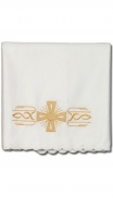 Altardecke mit gesticktem Muster - Kreuz, Ichthys gold