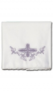 Altardecke mit gesticktem Muster - Kreuz, Muster violett