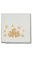 Altardecke mit gesticktem Muster - IHS, Sterne gold