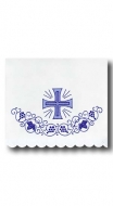 Altardecke mit gesticktem Muster - Kreuz, Trauben violett