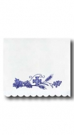 Altardecke mit gesticktem Muster - Kreuz, Trauben, Gerste violett