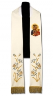 Priesterstola mit gestickter Ikone Maria, Jesuskind