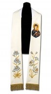 Priesterstola mit gestickter Ikone Hl. Maria Gnadenbild
