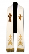 Priesterstola mit gestickter Ikone hl. Franziskus