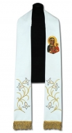 Priesterstola mit gestickter Ikone Maria Tschenstochowa