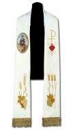 Priesterstola mit gestickter Ikone (gemalt) hl. Floriana