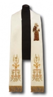 Kaplanstola mit gestickter Ikone, hl. Anton