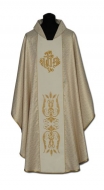 Messgewand mit gestickter Borte - Gold/Creme