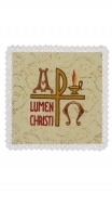 Palla mit gesticktem Muster - Christusmonogramm, Lumen Christi