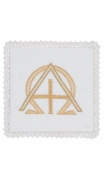 Palla mit gesticktem Muster - Kreuz, Alfa u. Omega