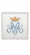 Palla mit gesticktem Muster - MariM wei-blau-silber