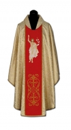 Messgewand mit gestickter Ikone - Gold/Rot Auferstehung Christi