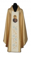 Messgewand mit gestickter Ikone - Gold/Creme Mutter Gottes immerwhrende Hilfe