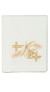 Altardecke mit gesticktem Muster - Kreuze, Trauben, Gerste gold