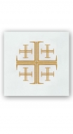 Altardecke mit gesticktem Muster - Jerusalemkreuze gold